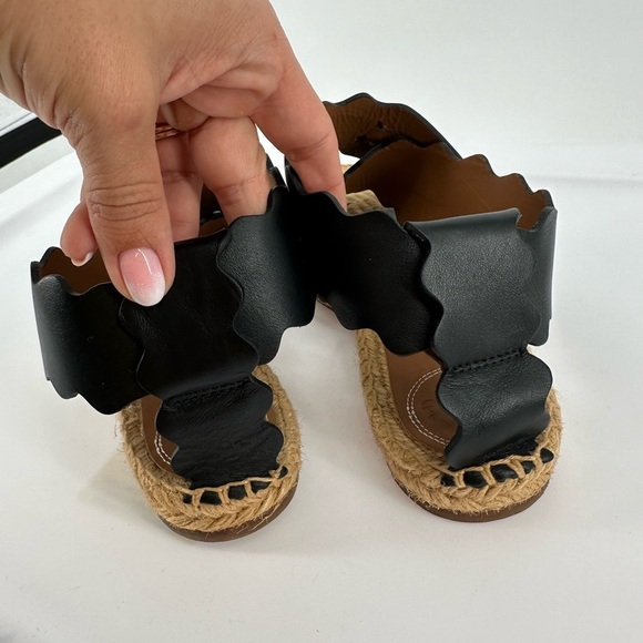Chloe Lauren Scalloped Flat Espadrille Sandals - Picture 7 of 9
